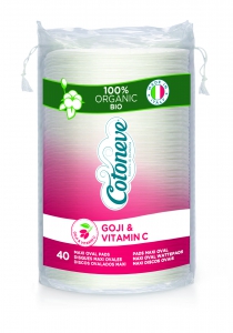 Bông tẩy trang HỮU CƠ 40 miếng MAXI 2 trong 1 COTONEVE (Chiết xuất trái Goji và Vitamin C)