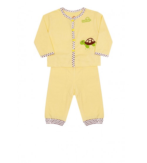 Bộ quần áo Cotton cho bé hình Chú Rùa May Mắn ( 3 - 6 Tháng)