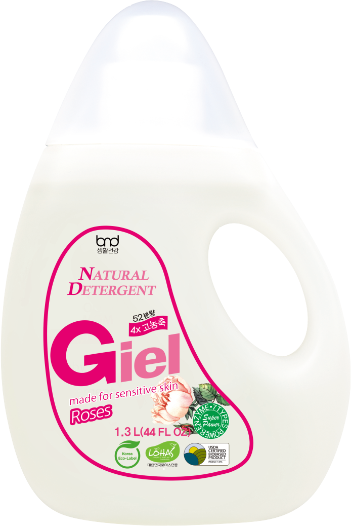 Nước giặt hữu cơ sinh học hương hoa hồng thơm mát Giel 1,3L