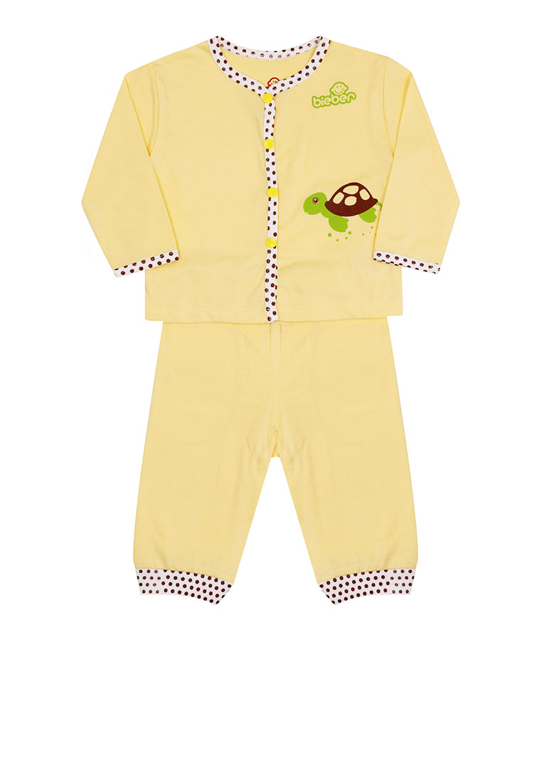 Bộ quần áo Cotton cho bé hình Chú Rùa May Mắn (0 - 3 Tháng)