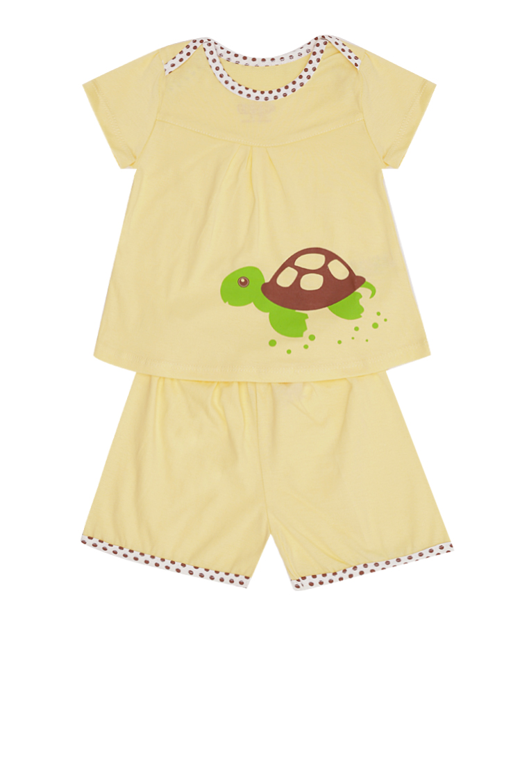 Bộ quần áo Cotton cho bé hình Chú Rùa May Mắn (6 - 9 Tháng)